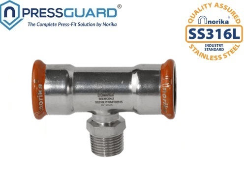 Stainless Steel 316L Press Fit MI Tee